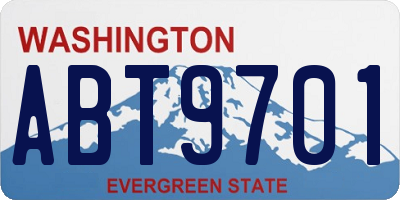 WA license plate ABT9701
