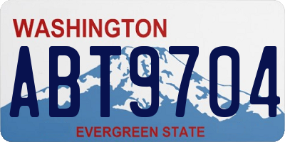 WA license plate ABT9704