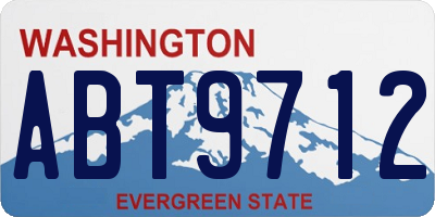 WA license plate ABT9712