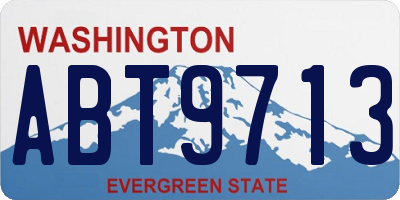 WA license plate ABT9713