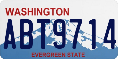 WA license plate ABT9714