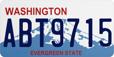 WA license plate ABT9715