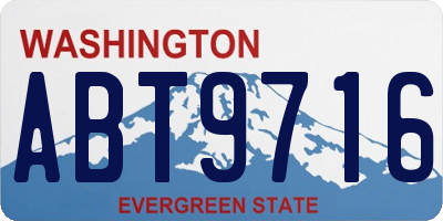 WA license plate ABT9716
