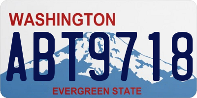 WA license plate ABT9718