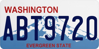 WA license plate ABT9720