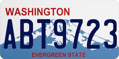 WA license plate ABT9723