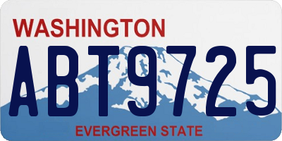 WA license plate ABT9725