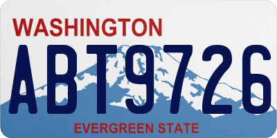 WA license plate ABT9726