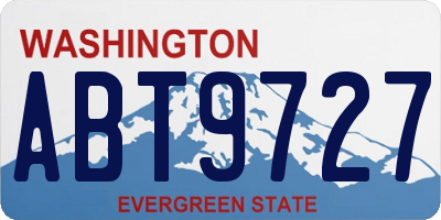 WA license plate ABT9727