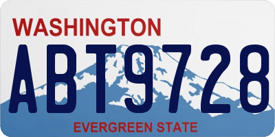 WA license plate ABT9728