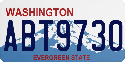 WA license plate ABT9730