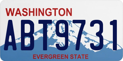 WA license plate ABT9731