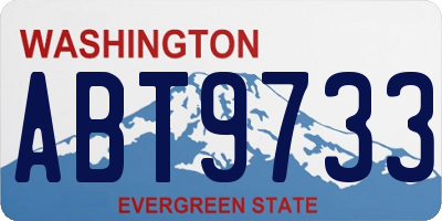 WA license plate ABT9733