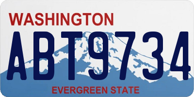 WA license plate ABT9734