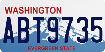 WA license plate ABT9735