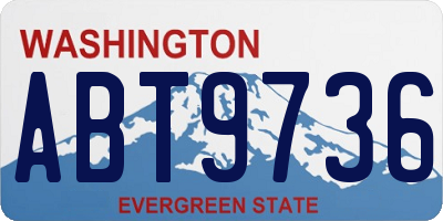 WA license plate ABT9736