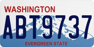 WA license plate ABT9737