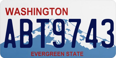 WA license plate ABT9743