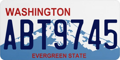 WA license plate ABT9745
