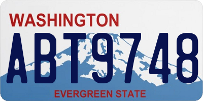 WA license plate ABT9748