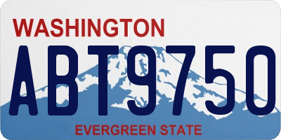 WA license plate ABT9750