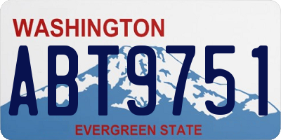 WA license plate ABT9751