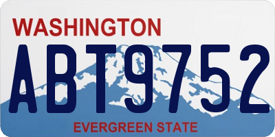 WA license plate ABT9752