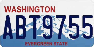 WA license plate ABT9755