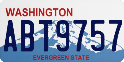 WA license plate ABT9757