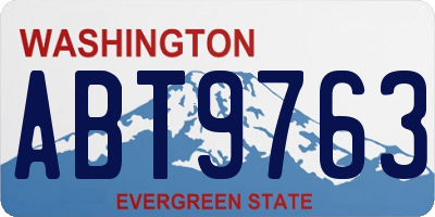 WA license plate ABT9763