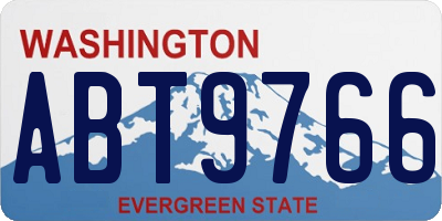 WA license plate ABT9766