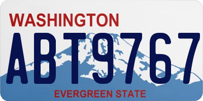 WA license plate ABT9767