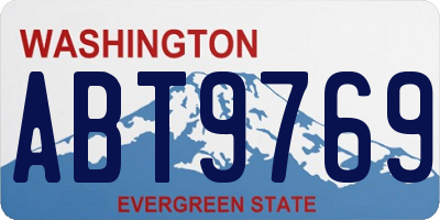 WA license plate ABT9769