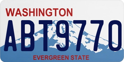 WA license plate ABT9770