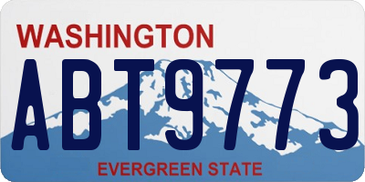 WA license plate ABT9773