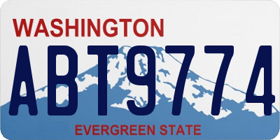 WA license plate ABT9774