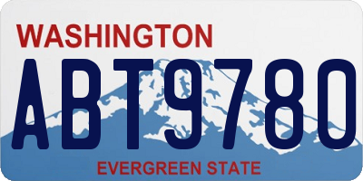 WA license plate ABT9780