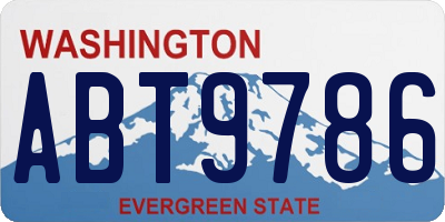 WA license plate ABT9786