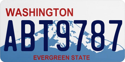 WA license plate ABT9787