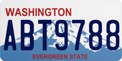 WA license plate ABT9788
