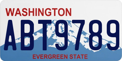 WA license plate ABT9789