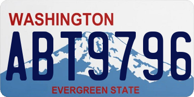 WA license plate ABT9796