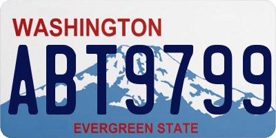 WA license plate ABT9799