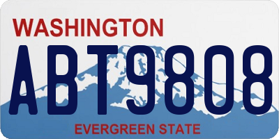 WA license plate ABT9808