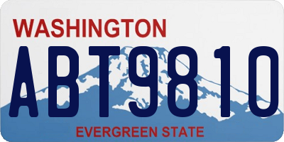 WA license plate ABT9810