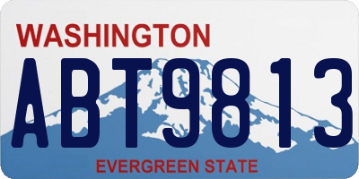 WA license plate ABT9813