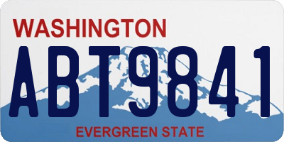 WA license plate ABT9841