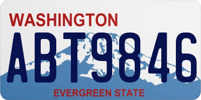 WA license plate ABT9846
