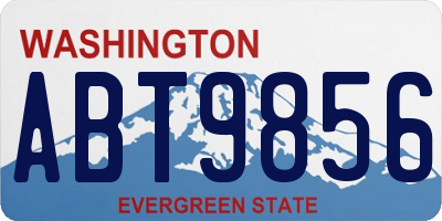 WA license plate ABT9856