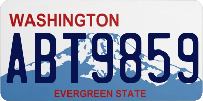 WA license plate ABT9859